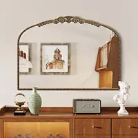 arched brass mirror brass arched mirror ancient mirror in living room